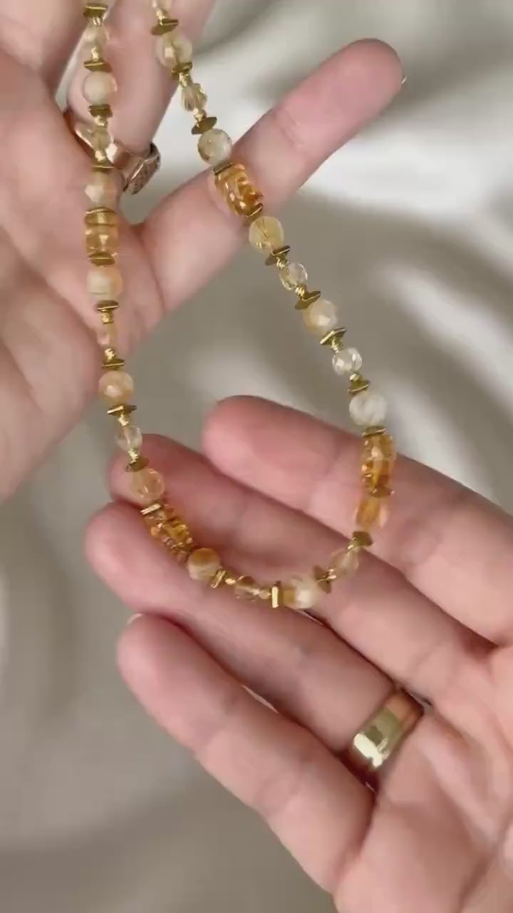 Citrine & Hematite Necklace